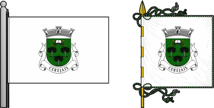 Bandeira e estandarte da freguesia de Cerejais - Cerejais civil parish, flag and banner