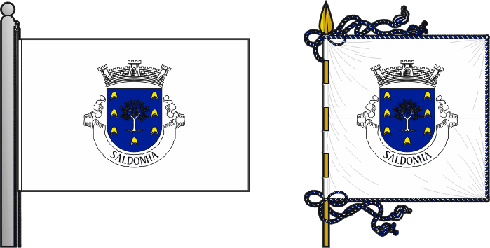 Bandeira e estandarte da antiga freguesia de Saldonha - Saldonha former civil parish, flag and banner
