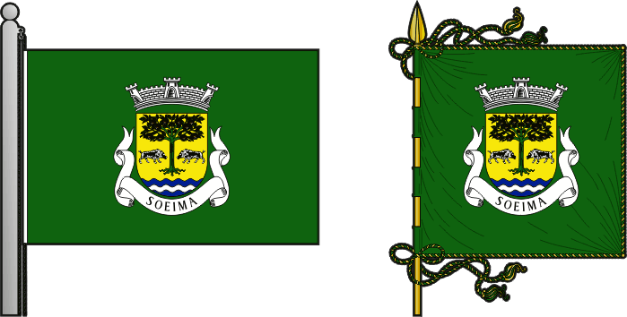 Bandeira e estandarte da antiga freguesia de Soeima - Soeima former civil parish, flag and banner Bandeira e estandarte da antiga freguesia de Soeima - Soeima former civil parish, flag and banner