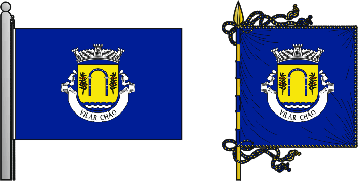 Bandeira e estandarte da freguesia de Vilar Chão - Vilar Chão civil parish, flag and banner