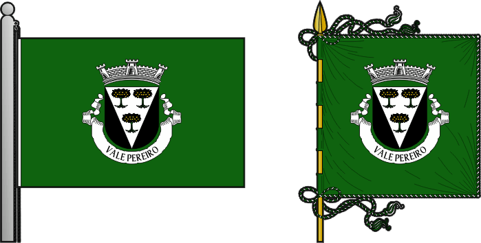 Bandeira e estandarte da antiga freguesia de Vale Pereiro - Vale Pereiro former civil parish, flag and banner
