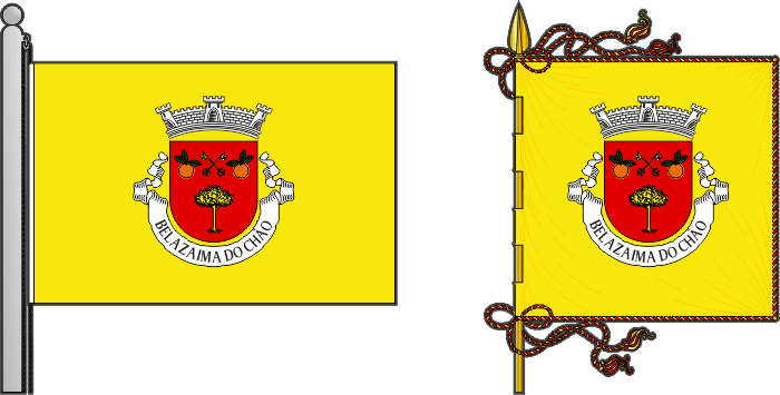 Bandeira e estandarte da antiga freguesia de Belazaima do Chão - Belazaima do Chão former civil parish, flag and banner