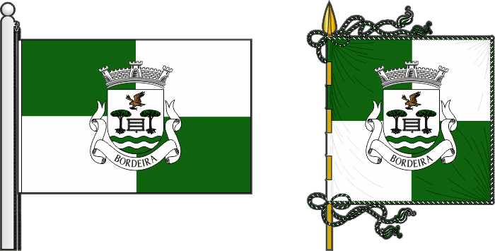Bandeira e estandarte da freguesia de Bordeira - Bordeira civil parish, flag and banner Bandeira e estandarte da freguesia de Bordeira - Bordeira civil parish, flag and banner