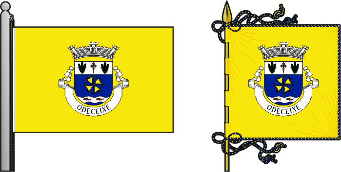 Bandeira e estandarte da freguesia de Odeceixe - Odeceixe civil parish, flag and banner Bandeira e estandarte da freguesia de Odeceixe - Odeceixe civil parish, flag and banner