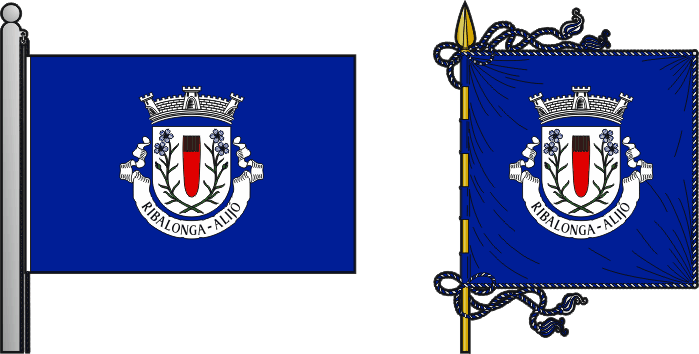 Bandeira e estandarte da antiga freguesia de Ribalonga - Ribalonga former civil parish, flag and banner