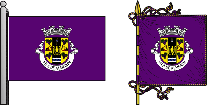 Bandeira e estandarte do Município de Almeirim - Almeirim municipal flag and banner Bandeira e estandarte do Município de Almeirim - Almeirim municipal flag and banner