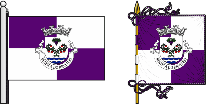Bandeira e estandarte da freguesia de Benfica do Ribatejo - Benfica do Ribatejo civil parish, flag and banner Bandeira e estandarte da freguesia de Benfica do Ribatejo - Benfica do Ribatejo civil parish, flag and banner