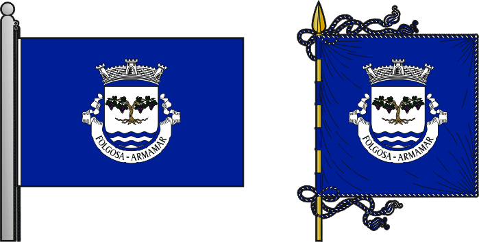 Bandeira e estandarte da freguesia de Folgosa - Folgosa civil parish, flag and banner