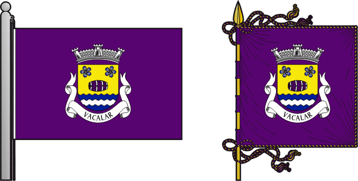 Bandeira e estandarte da freguesia de Vacalar - Vacalar civil parish, flag and banner
