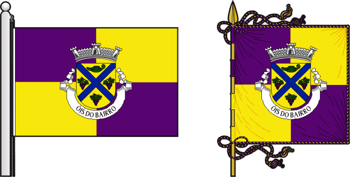 Bandeira e estandarte da antiga freguesia de Óis do Bairro - Óis do Bairro former civil parish, flag and banner