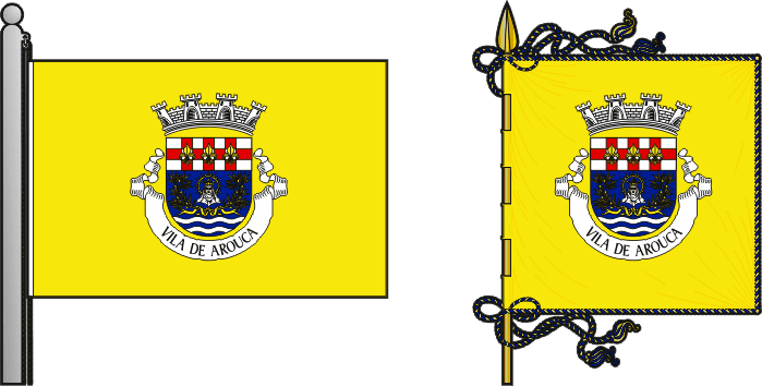 Bandeira e estandarte do Município de Arouca - Arouca municipal flag and banner Bandeira e estandarte do Município de Arouca - Arouca municipal flag and banner