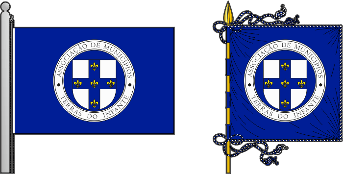 Bandeira e estandarte da Associação de Municípios de Terras do Infante - Terras do Infante Municipal Association flag and banner
