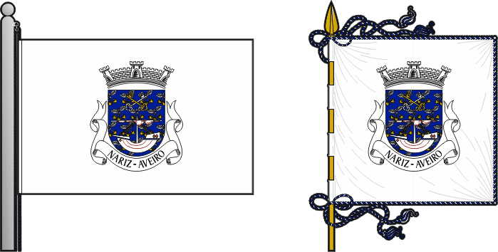 Bandeira e estandarte da antiga freguesia de Nariz - Nariz former civil parish, flag and banner Bandeira e estandarte da antiga freguesia de Nariz - Nariz former civil parish, flag and banner