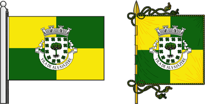 Bandeira e estandarte do Município de Alvaiázere - Alvaiázere municipal flag and banner