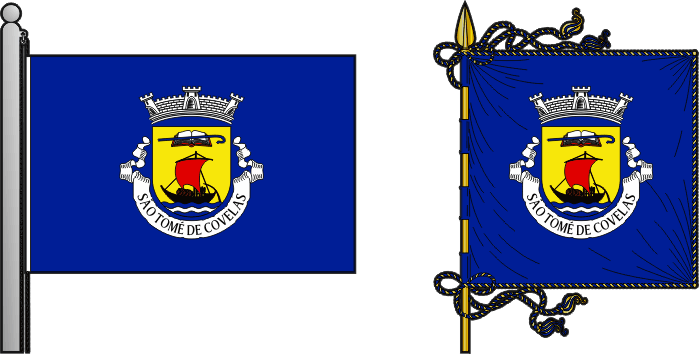Bandeira e estandarte da antiga freguesia de São Tomé de Covelas - São Tomé de Covelas former civil parish, flag and banner