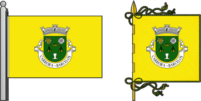 Bandeira e estandarte da antiga freguesia de Carreira - Carreira former civil parish, flag and banner
