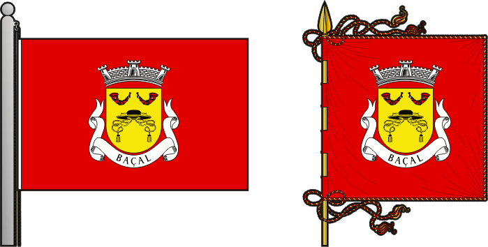 Bandeira e estandarte da freguesia de Baçal - Baçal civil parish, flag and banner