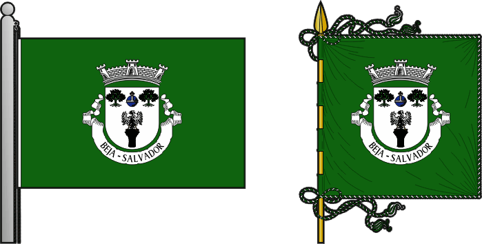Bandeira e estandarte da antiga freguesia de Beja (Salvador) - Beja (Salvador) former civil parish, flag and banner