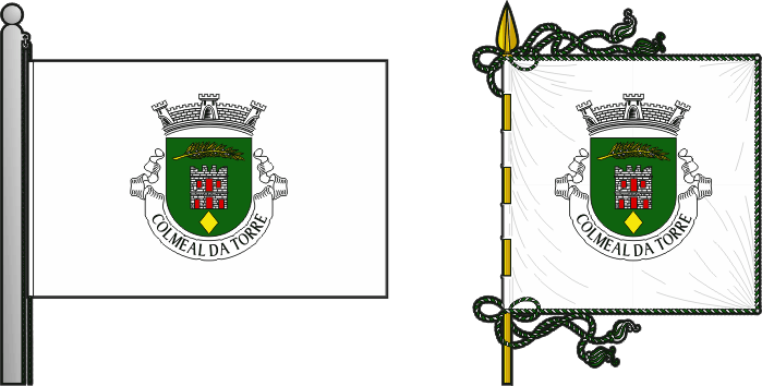 Bandeira e estandarte da antiga freguesia de Colmeal da Torre - Colmeal da Torre former civil parish, flag and banner