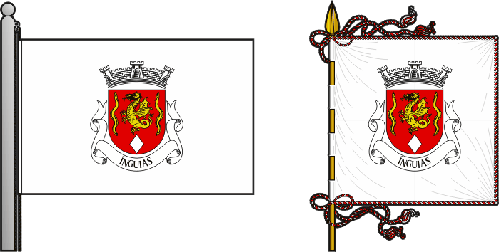 Bandeira e estandarte da freguesia de Ínguias - Ínguias civil parish, flag and banner