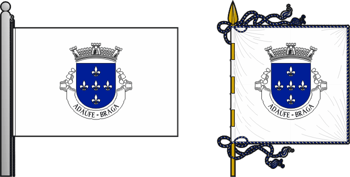 Bandeira e estandarte da freguesia de Adaúfe - Adaúfe civil parish, flag and banner