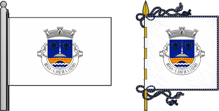 Bandeira e estandarte da antiga freguesia de Braga (São José de São Lázaro) - Braga (São José de São Lázaro) former civil parish, flag and banner Bandeira e estandarte da antiga freguesia de Braga (São José de São Lázaro) - Braga (São José de São Lázaro) former civil parish, flag and banner