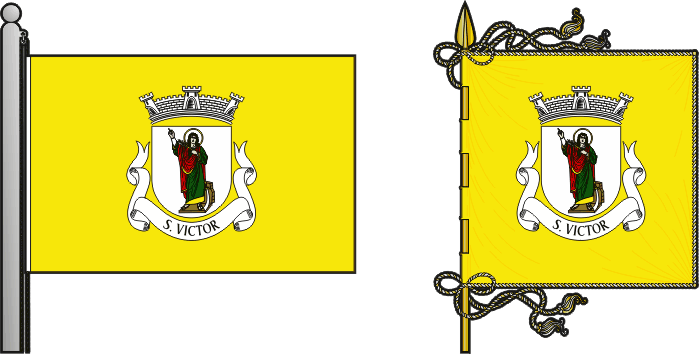 Bandeira e estandarte da freguesia de Braga (São Victor) - Braga (São Victor) civil parish, flag and banner