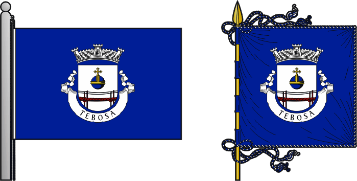 Bandeira e estandarte da freguesia de Tebosa - Tebosa civil parish, flag and banner