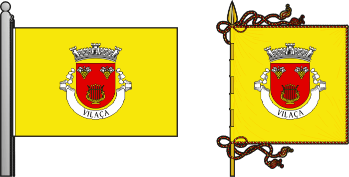 Bandeira e estandarte da antiga freguesia de Vilaça - Vilaça former civil parish, flag and banner