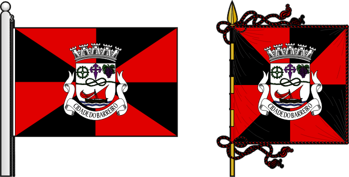 Bandeira e estandarte do Município do Barreiro - Barreiro municipal flag and banner Bandeira e estandarte do Município do Barreiro - Barreiro municipal flag and banner