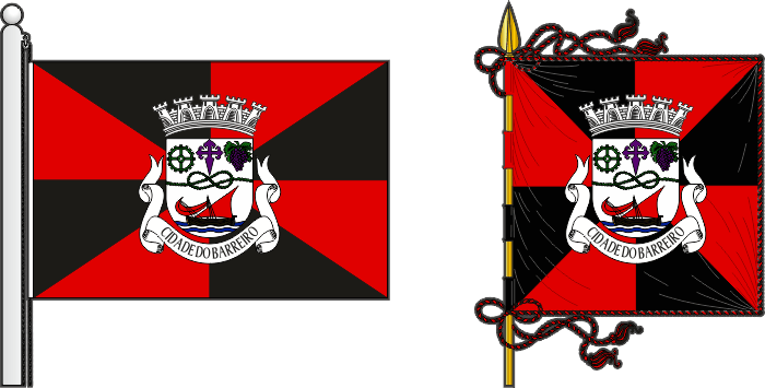 Bandeira e estandarte do Município do Barreiro - Barreiro municipal flag and banner Bandeira e estandarte do Município do Barreiro - Barreiro municipal flag and banner