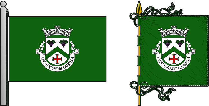 Bandeira e estandarte da freguesia de Santo António da Charneca - Santo António da Charneca civil parish, flag and banner Bandeira e estandarte da freguesia de Santo António da Charneca - Santo António da Charneca civil parish, flag and banner