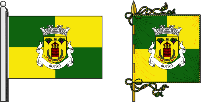 Bandeira e estandarte da antiga freguesia de Botão - Botão former civil parish, flag and banner