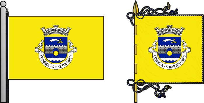 Bandeira e estandarte da antiga freguesia de Coimbra (São Bartolomeu) - Coimbra (São Bartolomeu) former civil parish, flag and banner Bandeira e estandarte da antiga freguesia de Coimbra (São Bartolomeu) - Coimbra (São Bartolomeu) former civil parish, flag and banner