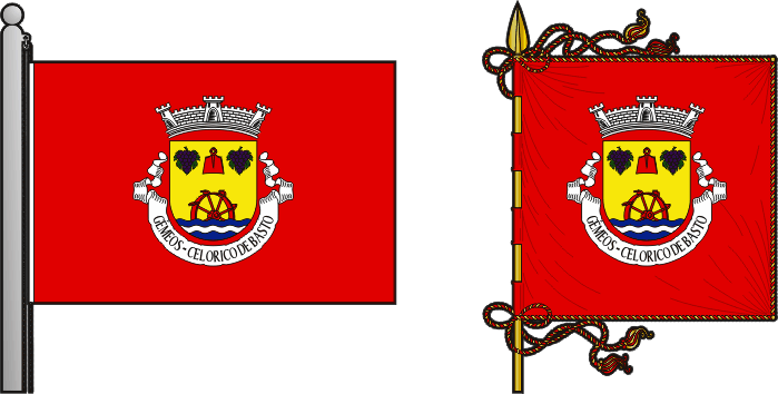 Bandeira e estandarte da antiga freguesia de Gémeos - Gémeos former civil parish, flag and banner
