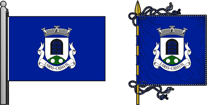 Bandeira e estandarte da antiga freguesia de Lamas - Lamas former civil parish, flag and banner