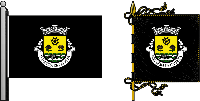 Bandeira e estandarte da freguesia de Calheta - Calheta civil parish, flag and banner Bandeira e estandarte da freguesia de Calheta - Calheta civil parish, flag and banner