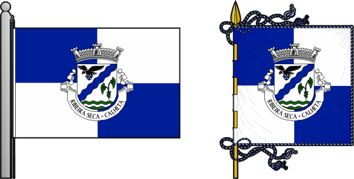 Bandeira e estandarte da freguesia de Ribeira Seca - Ribeira Seca civil parish, flag and banner Bandeira e estandarte da freguesia de Ribeira Seca - Ribeira Seca civil parish, flag and banner