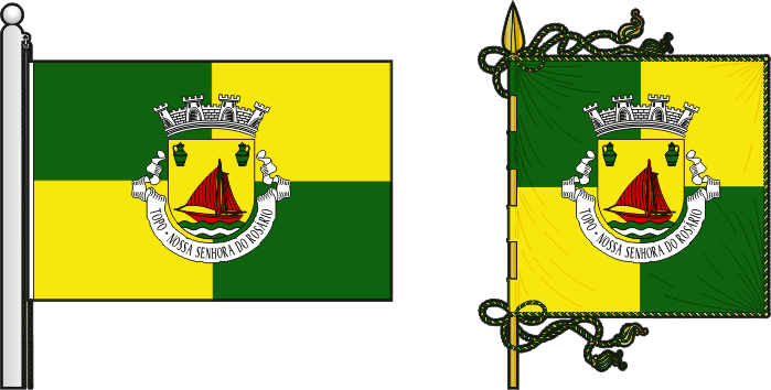 Bandeira e estandarte da freguesia de Topo (Nossa Senhora do Rosário) - Topo (Nossa Senhora do Rosário) civil parish, flag and banner Bandeira e estandarte da freguesia de Topo (Nossa Senhora do Rosário) - Topo (Nossa Senhora do Rosário) civil parish, flag and banner