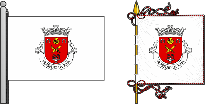Bandeira da freguesia de Vilarelho da Raia - Vilarelho da Raia civil parish flag and banner