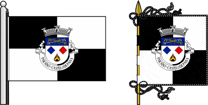 Bandeira e estandarte da antiga freguesia de Paraíso - Paraíso former civil parish, flag and banner