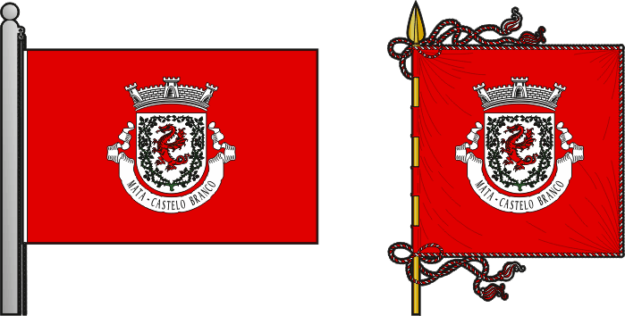 Bandeira e estandarte da antiga freguesia de Mata - Mata former civil parish, flag and banner