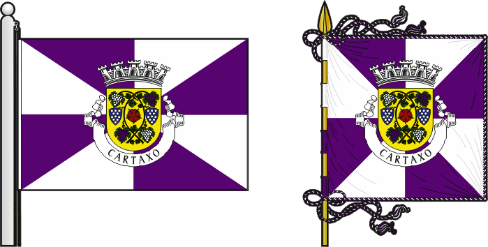 Bandeira e estandarte do Município do Cartaxo - Cartaxo municipal flag and banner