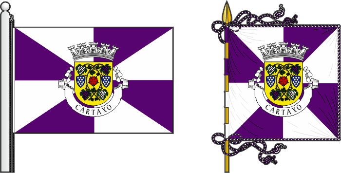 Bandeira e estandarte do Município do Cartaxo - Cartaxo municipal flag and banner