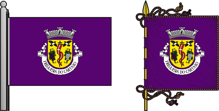 Bandeira e estandarte da antiga freguesia do Cartaxo - Cartaxo former civil parish, flag and banner