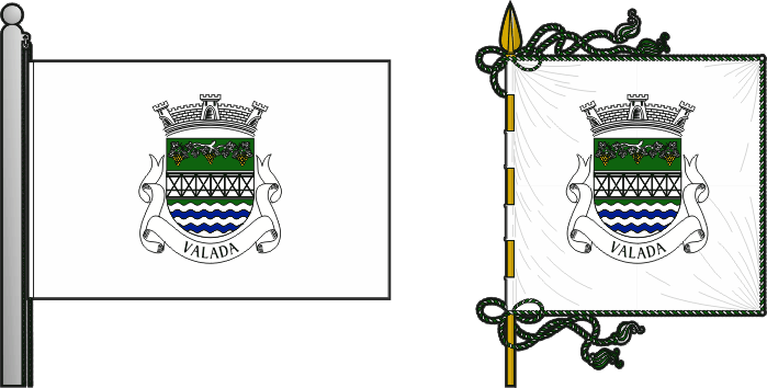 Bandeira e estandarte da freguesia de Valada - Valada civil parish, flag and banner