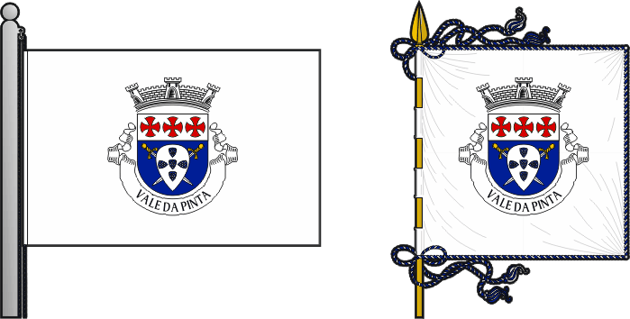 Bandeira e estandarte da antiga freguesia de Vale da Pinta - Vale da Pinta former civil parish, flag and banner