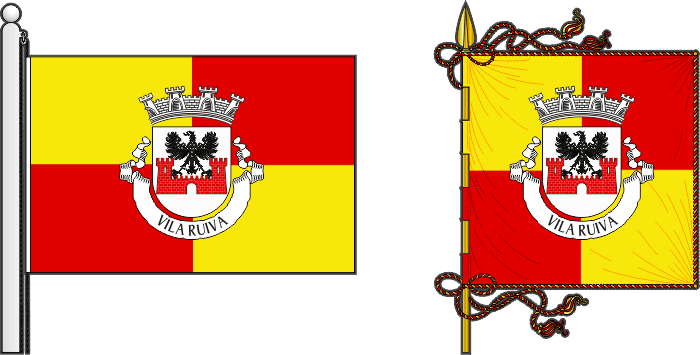 Bandeira e estandarte da freguesia de Vila Ruiva - Vila Ruiva civil parish, flag and banner Bandeira e estandarte da freguesia de Vila Ruiva - Vila Ruiva civil parish, flag and banner