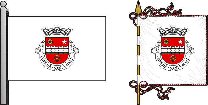 Bandeira e estandarte da antiga freguesia da Covilhã (Santa Maria) - Covilhã (Santa Maria) former civil parish, flag and banner