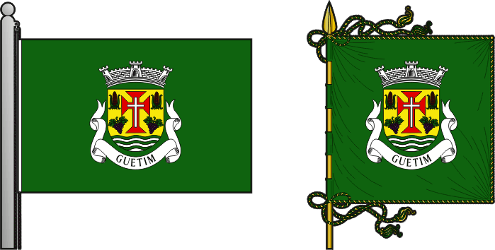 Bandeira e estandarte da antiga freguesia de Guetim - Guetim former civil parish, flag and banner